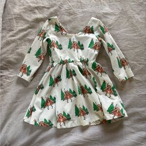 Monica + Andy Holiday Dress with Tree Print